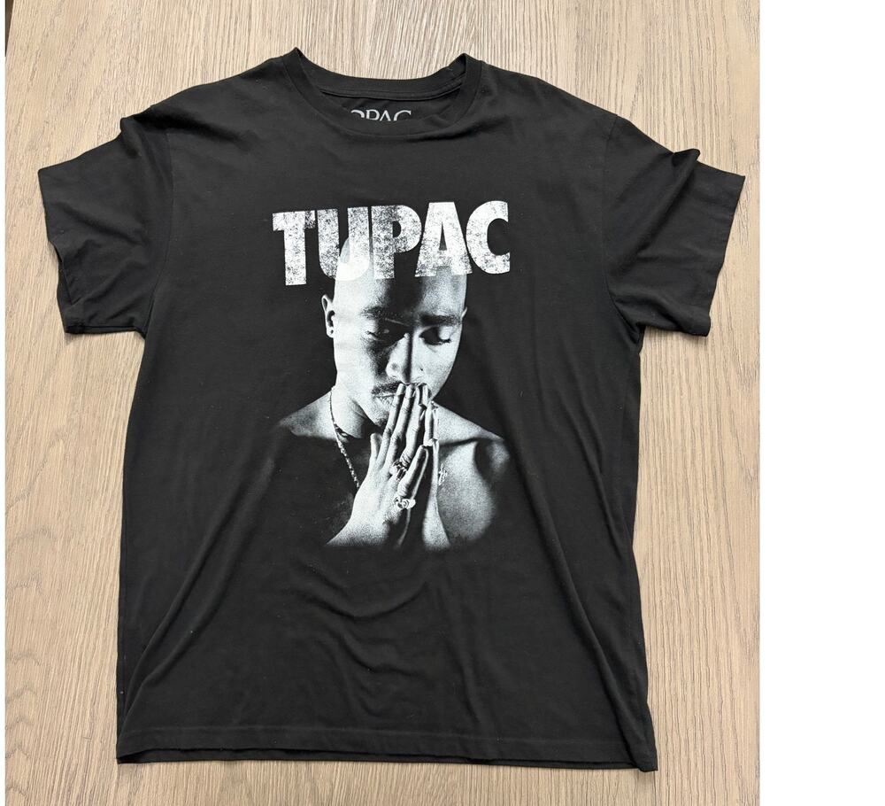 2Pac Tupac Black Graphic T-Shirt Men’s XLarge Short Sleeve Hip Hop Tee
